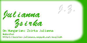 julianna zsirka business card